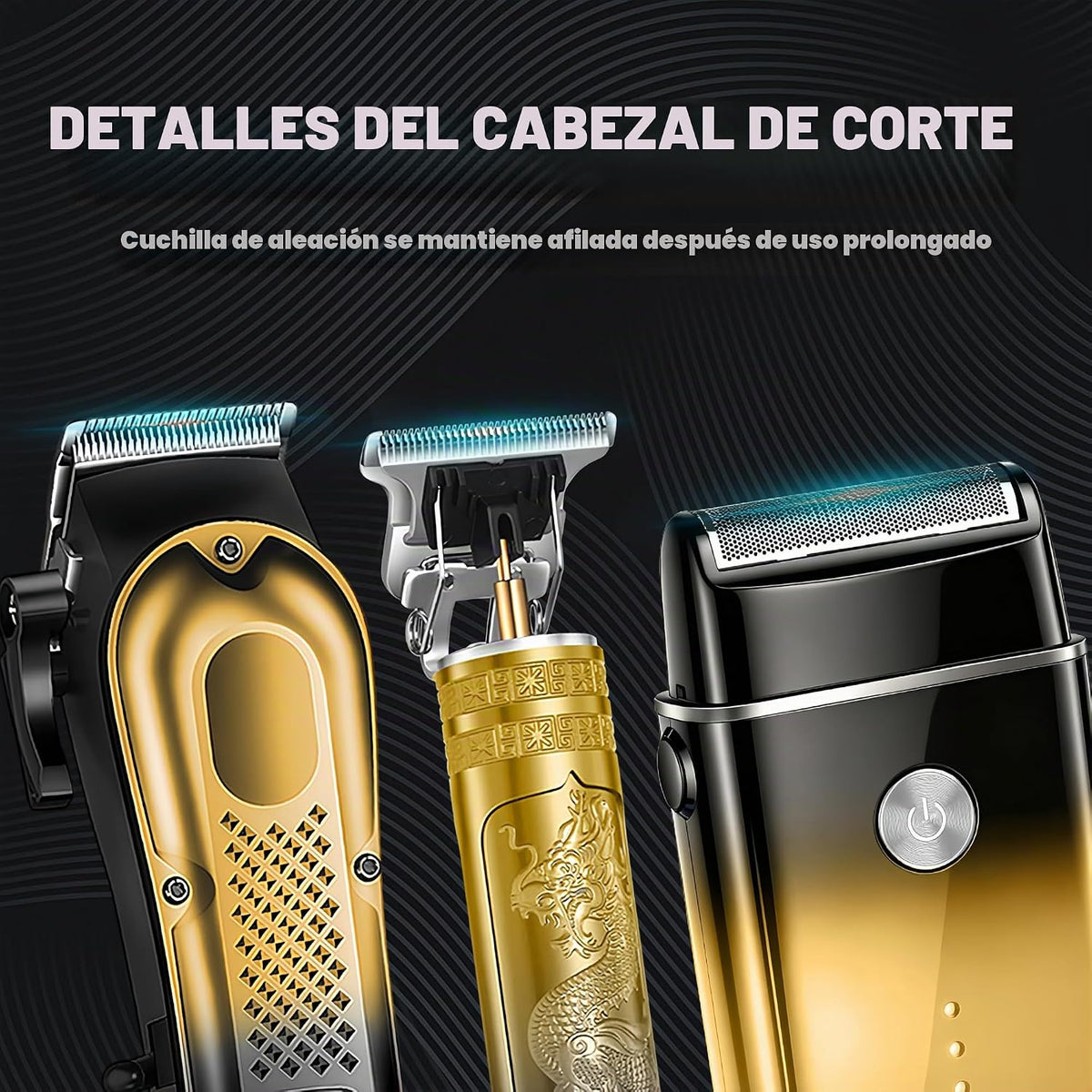 PROIYO Cortapelos 3 en 1 para hombres, recortadora de barba y afeit...