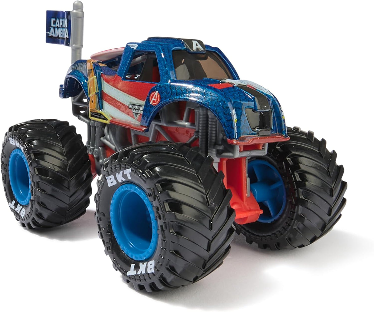 Monster Jam, Marvel - Paquete de 4 camiones monstruos fundidos a es...