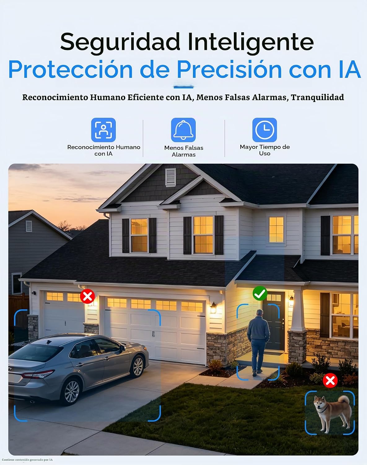 AlertSine Cámaras de seguridad inalámbricas al aire libre, detecció...