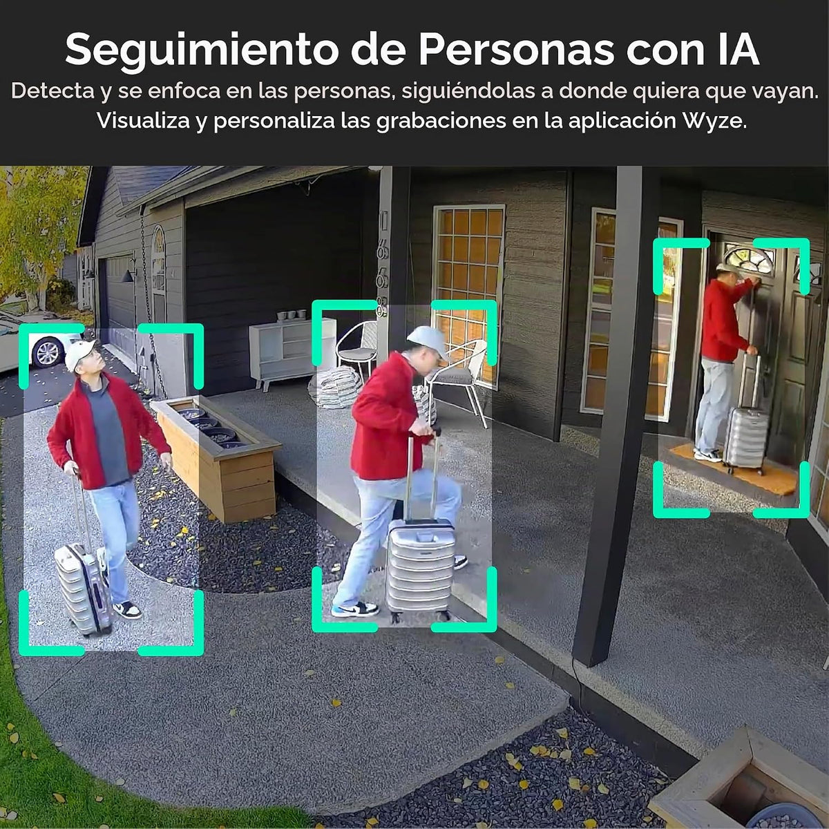 WYZE Cámara solar Pan, cámaras de seguridad 2K inalámbricas al aire...