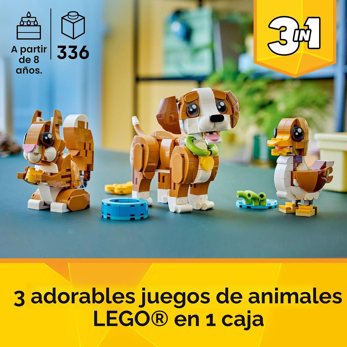 LEGO Creator 3 en 1 Cute Animals: Juguetón Cachorro Perro 31382 | J...