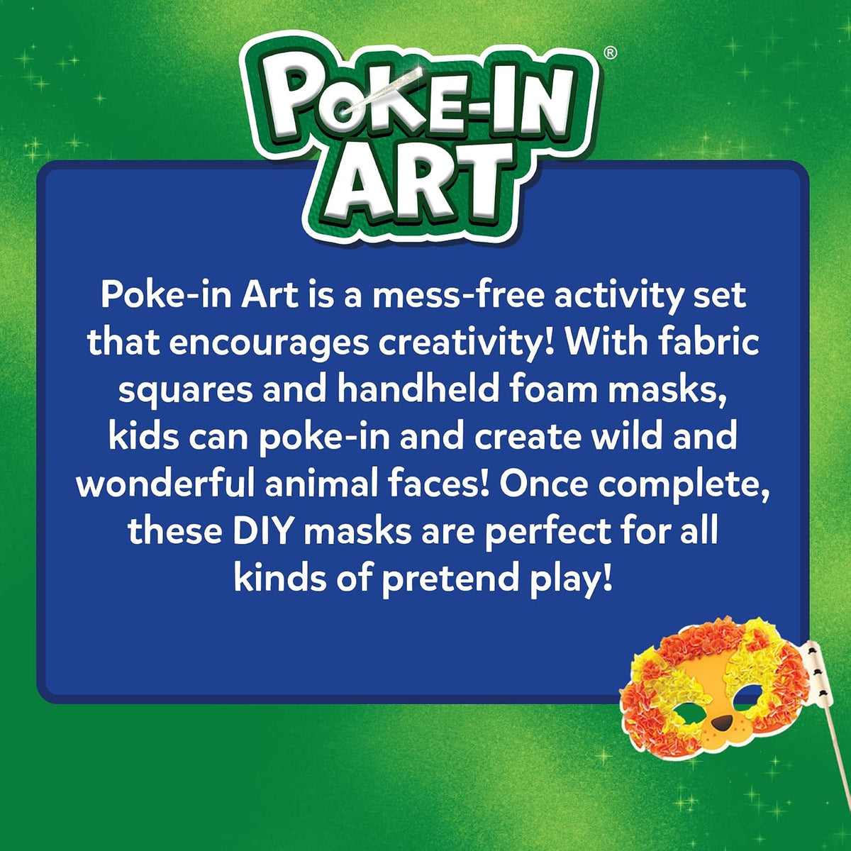 Skillmatics Poke-in Art - Máscaras de animales, kit de manualidades...