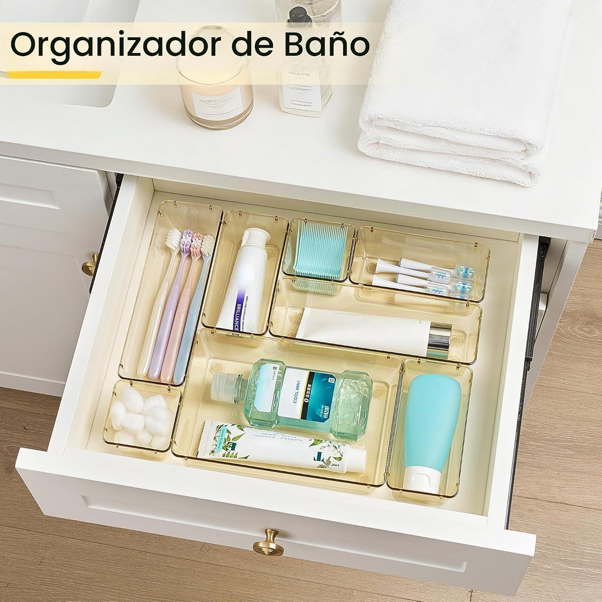 Vtopmart - Paquete de 25 organizadores de cajones de plástico con a...