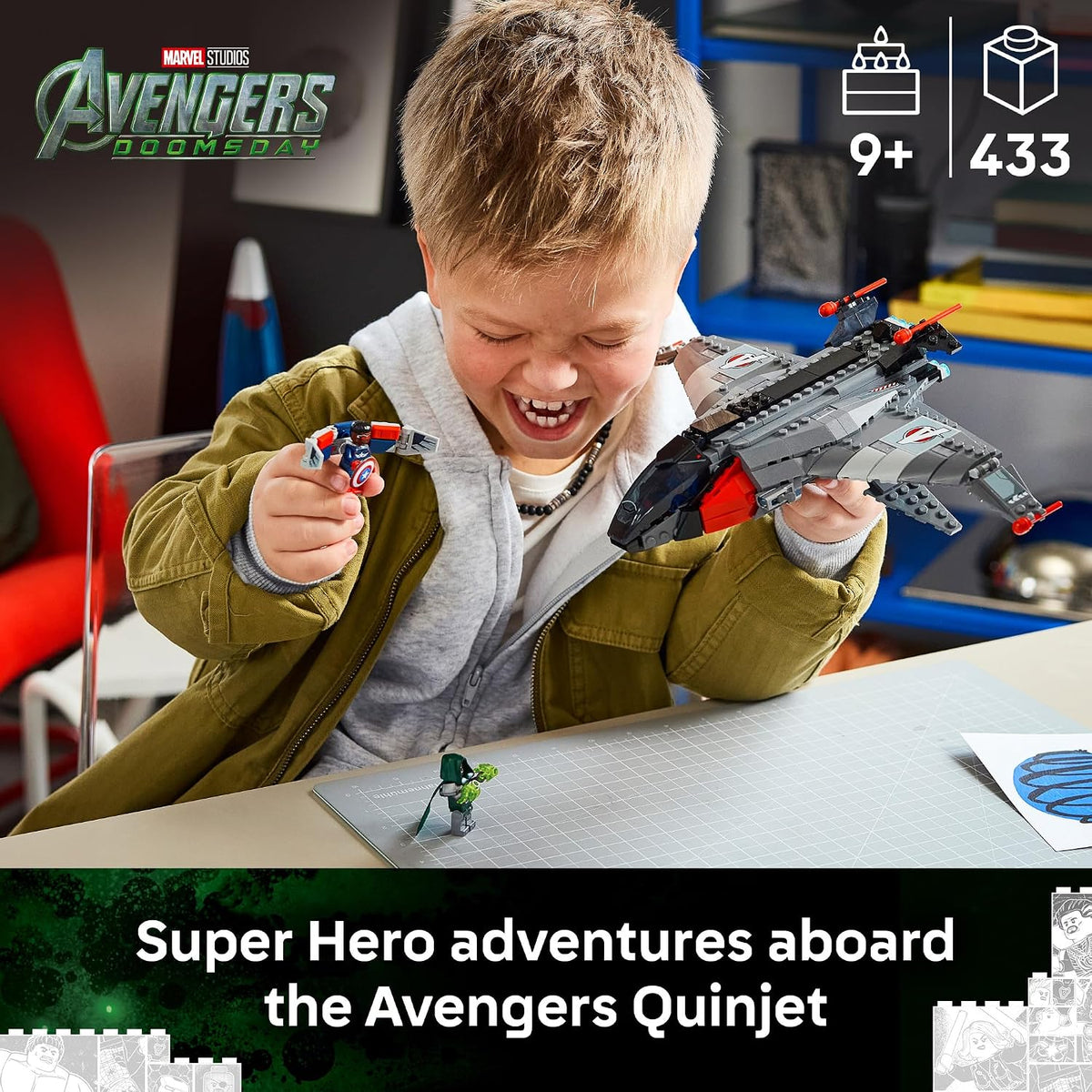 LEGO Marvel Vengadores: Quinjet del Juicio Final 76347 | Juguete de...
