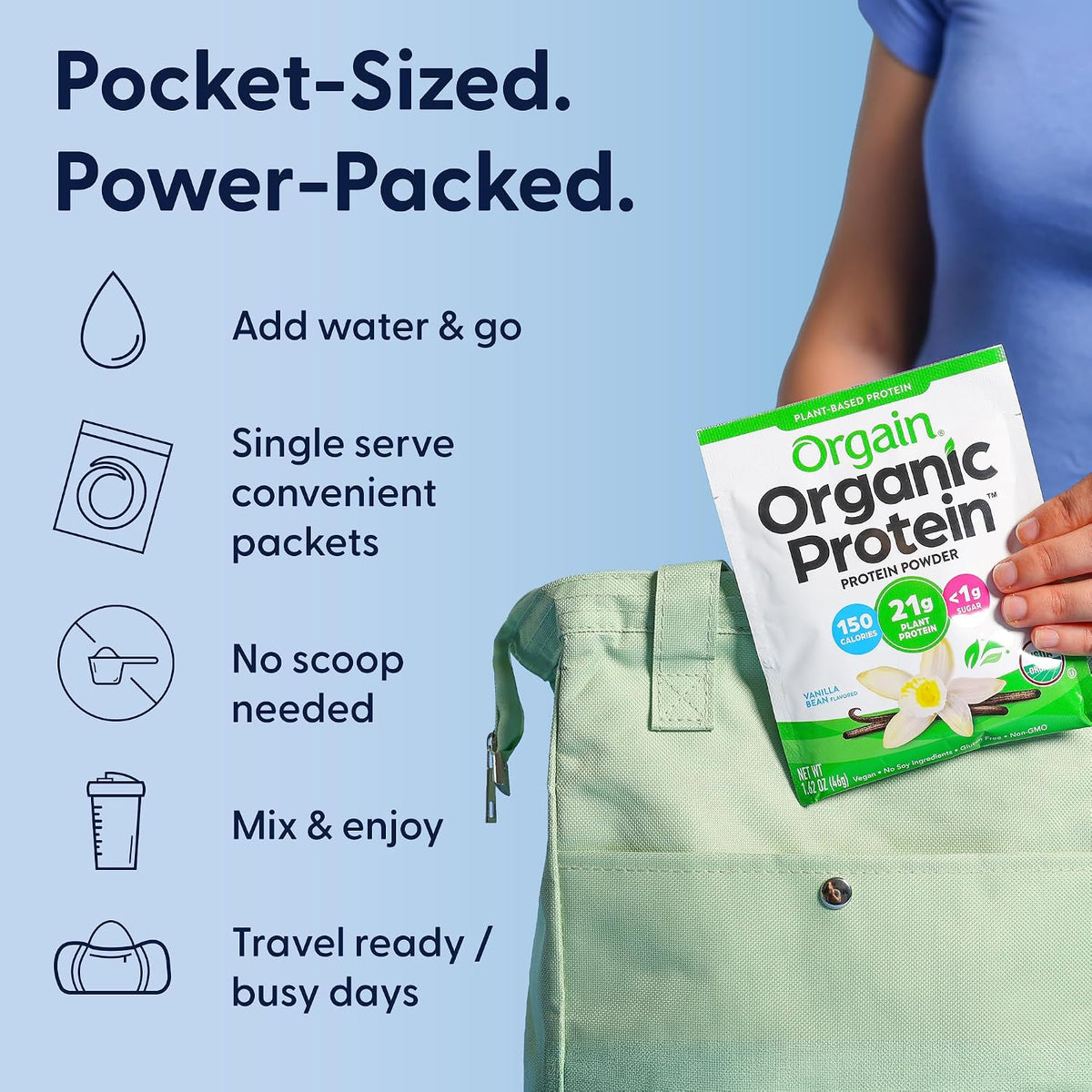 Paquete variado de proteína vegana orgánica en polvo, cinco sabores...