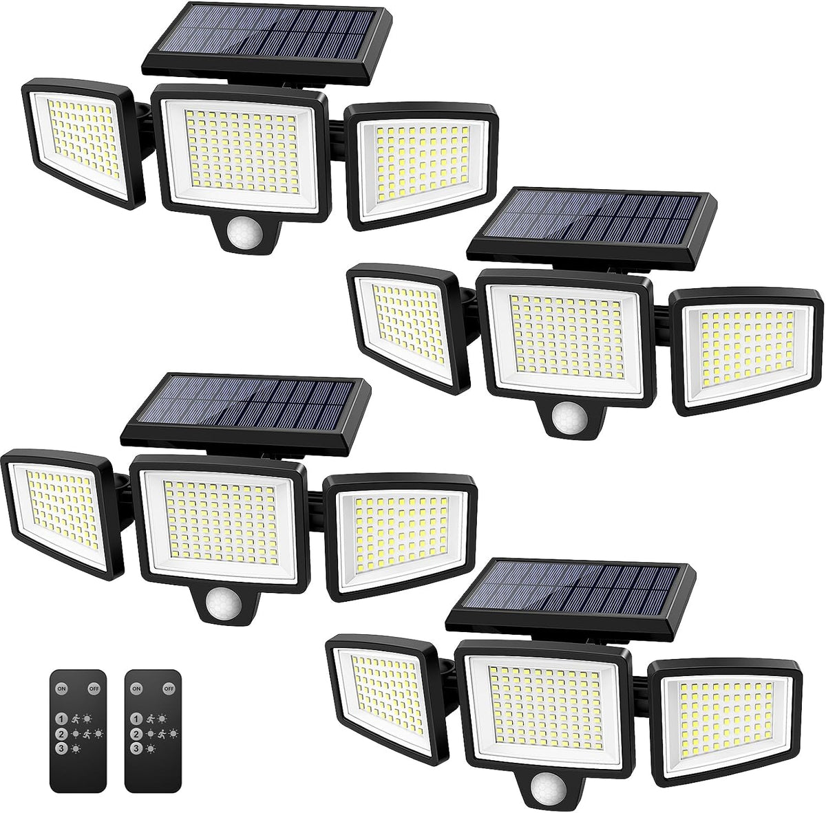 Tuffenough Luces solares para exteriores de 2500 lm, 210 luces LED...
