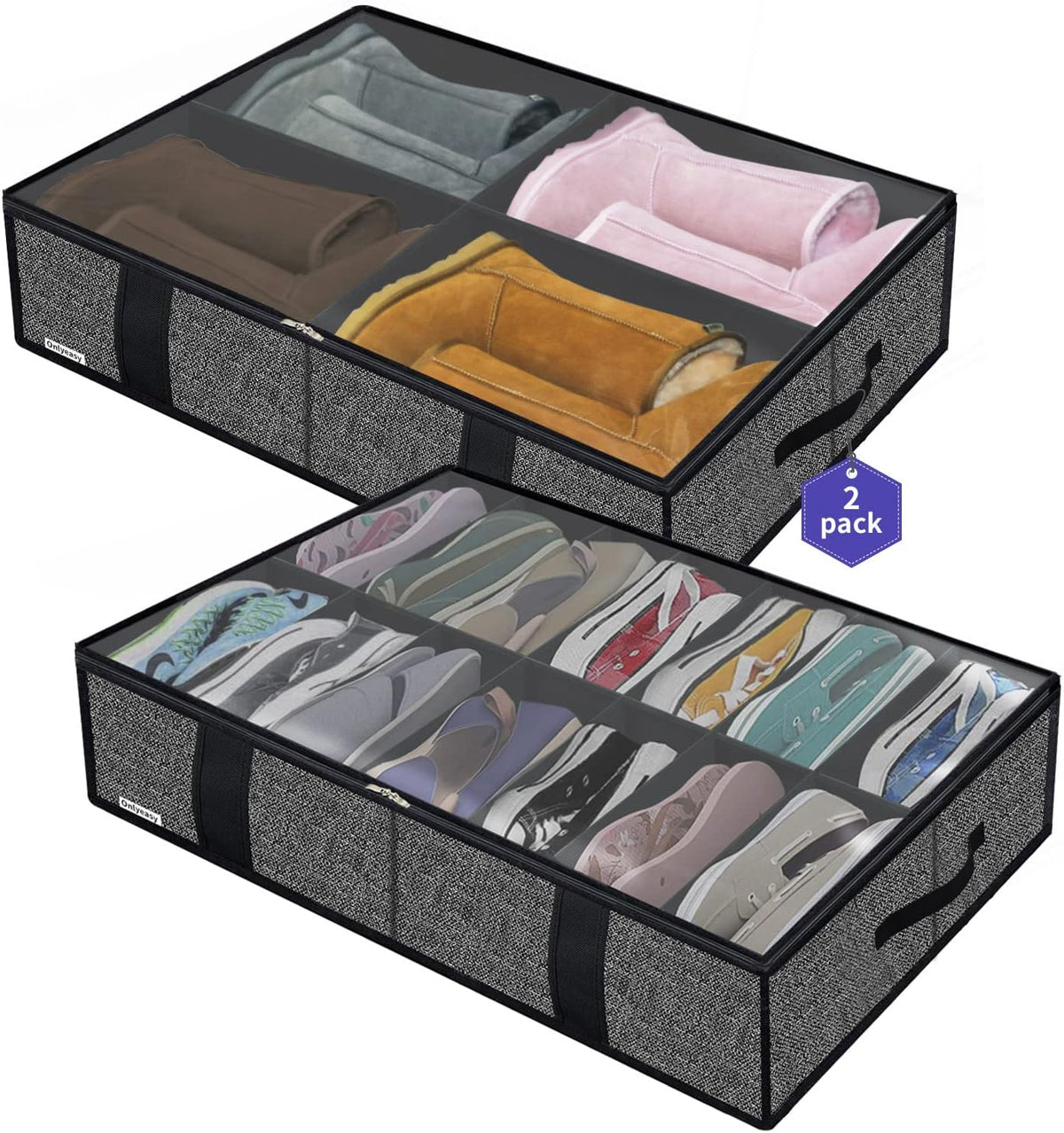 Onlyeasy 2 Pack Bolsa Organizadora de Almacenamiento para Zapatos D...