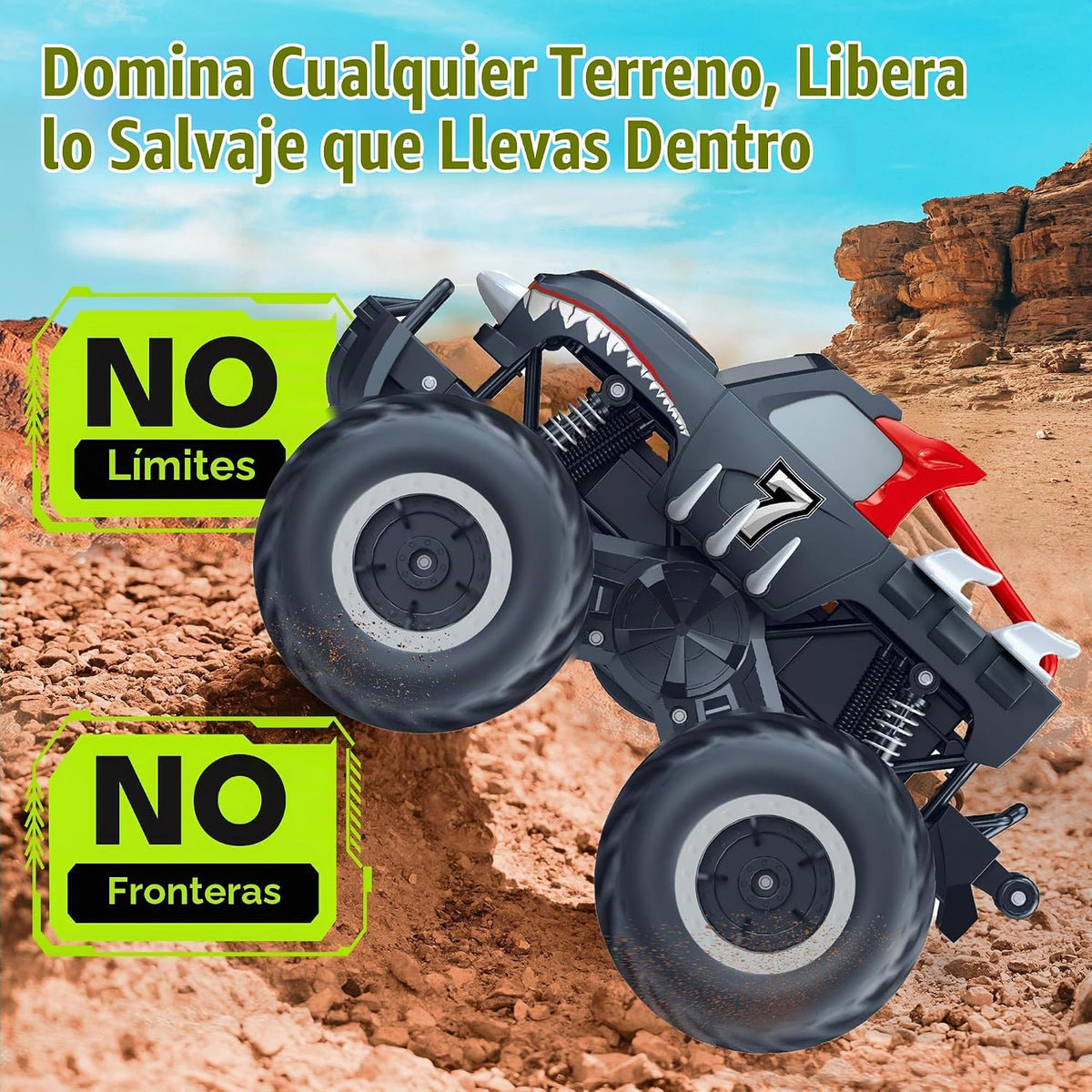 Threeking 1:16 Camión Monstruo Anfibio Todo Terreno Coche de Contro...