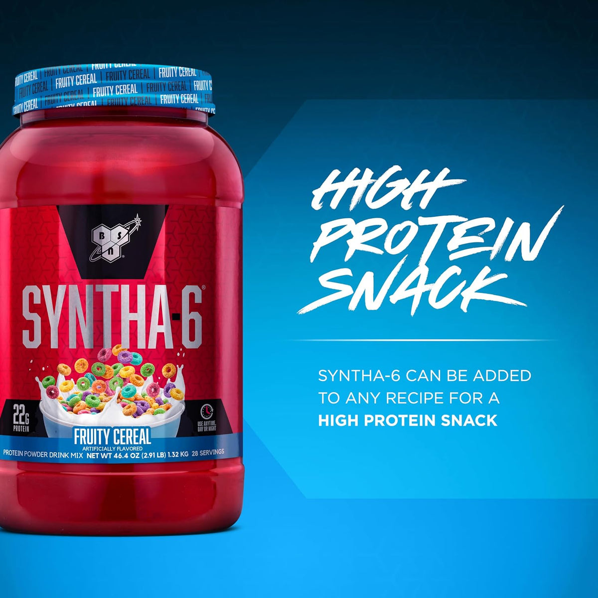 BSN SYNTHA-6 Proteína en polvo premium, cereales afrutados, 28 porc...