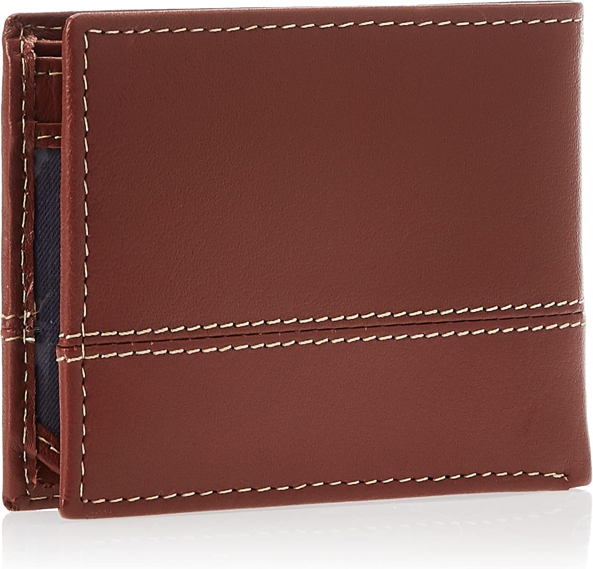 Timberland Billetera plegable de cuero para hombre, color coñac, ta...
