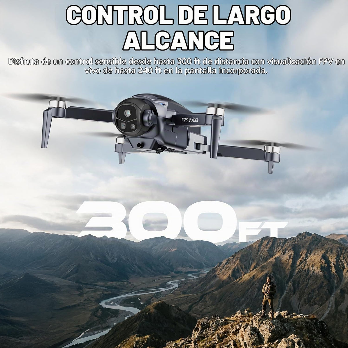 Contixo F26 Volant Drone con controlador de pantalla de 4.3", F...