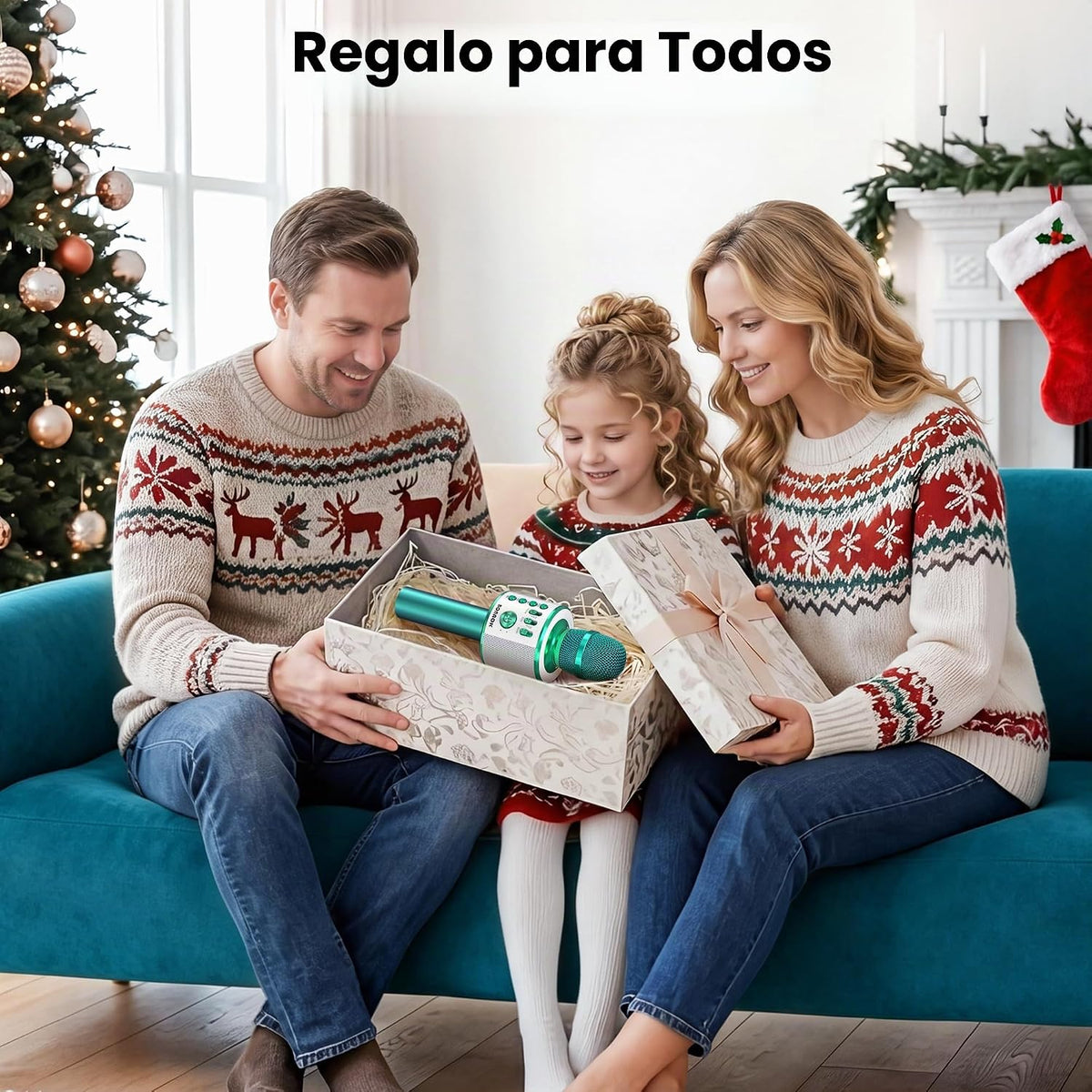 BONAOK - Micrófono inalámbrico Bluetooth de karaoke, 3 en 1; micróf...