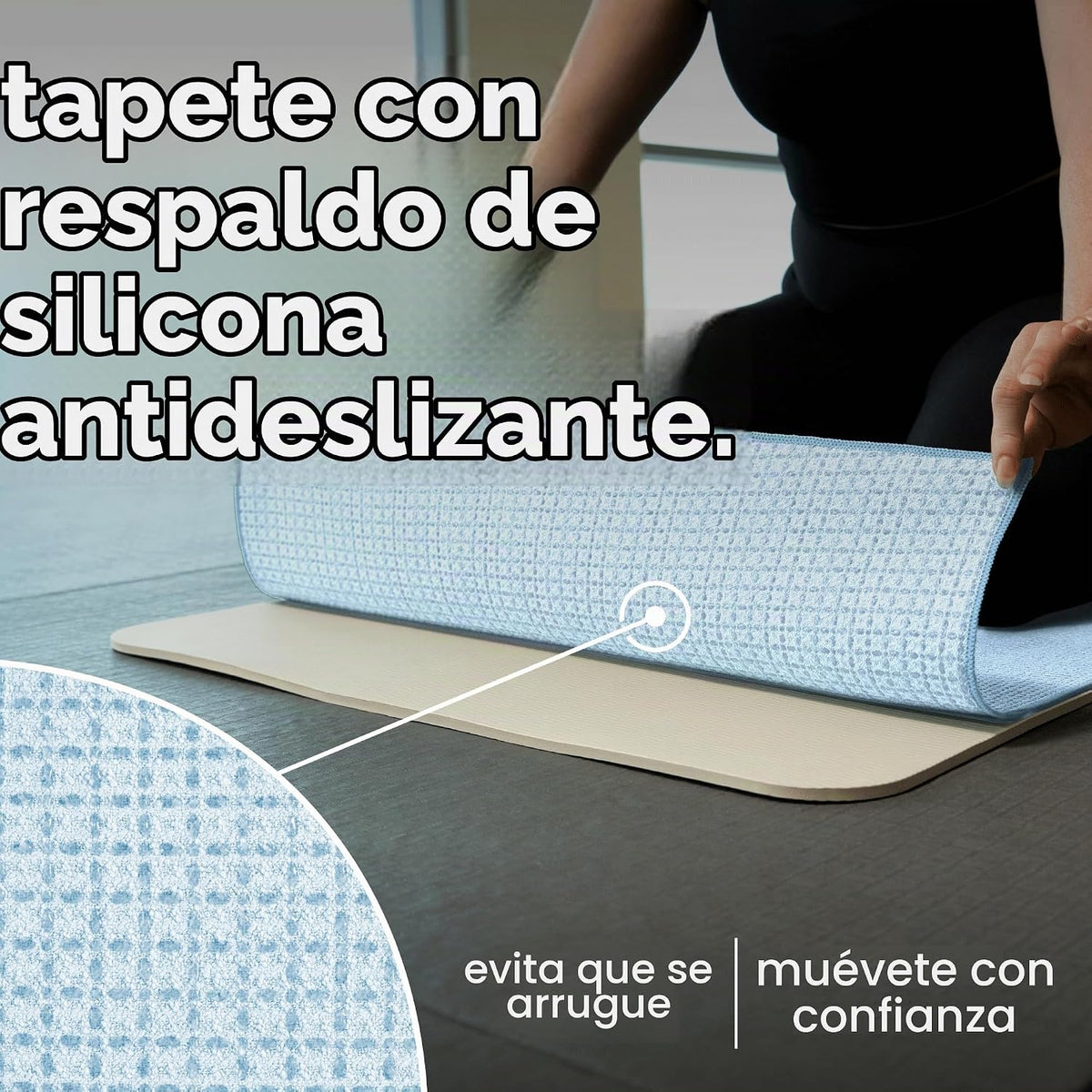 S&T INC. Aura Toalla de microfibra para esterilla de yoga con a...