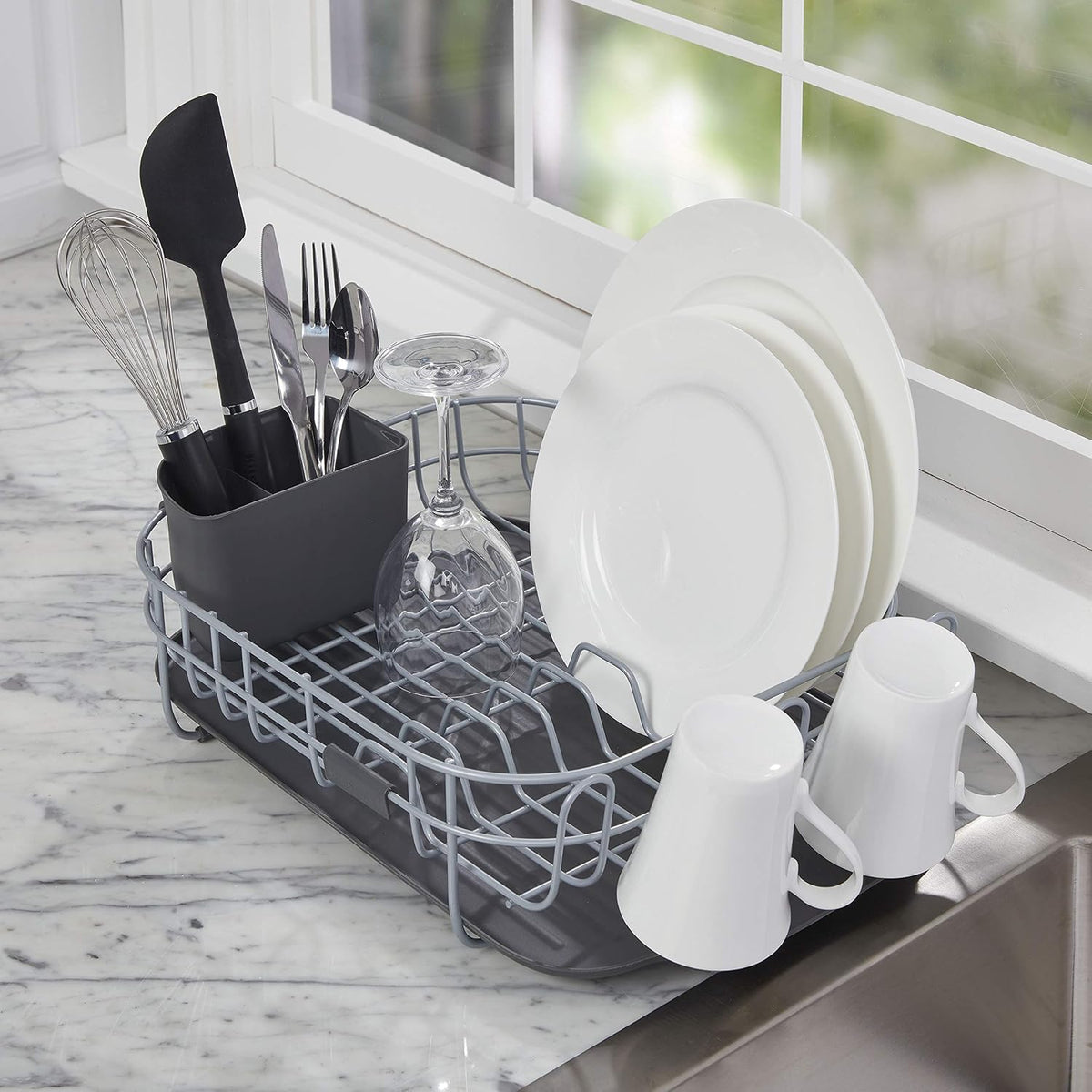 KitchenAid Escurridor de acero con carbón de perfil bajo, una talla...
