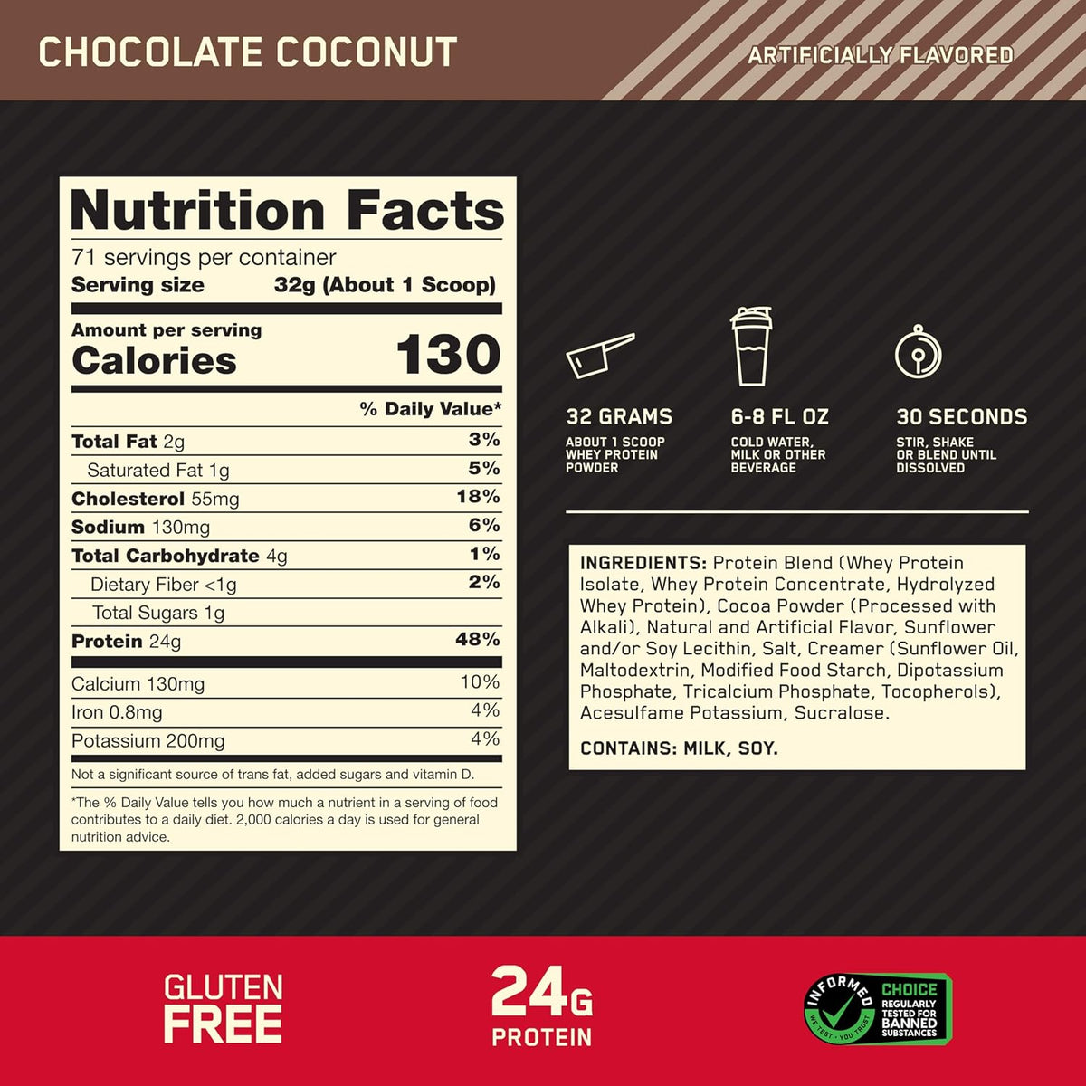 Optimum Nutrition Estándar dorado 100% Proteína de Suero de Leche e...