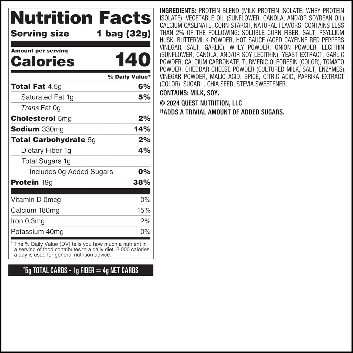 Quest Nutrition Buffalo Ranch - Chips de proteína estilo tortilla |...