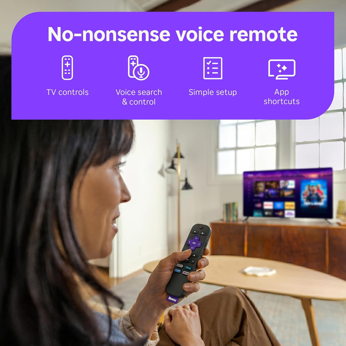 Roku Streaming Stick Plus con control remoto por voz - 4K y HDR10+...