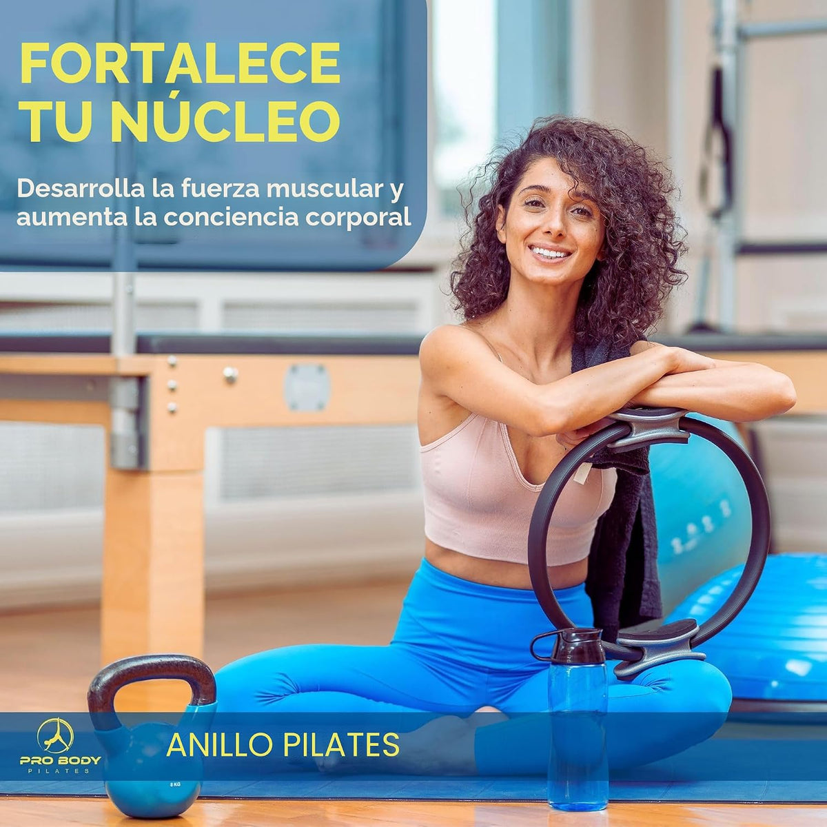 ProBody Pilates Círculo de Fitness \u2013 Anillo de Pilates de 14 P...