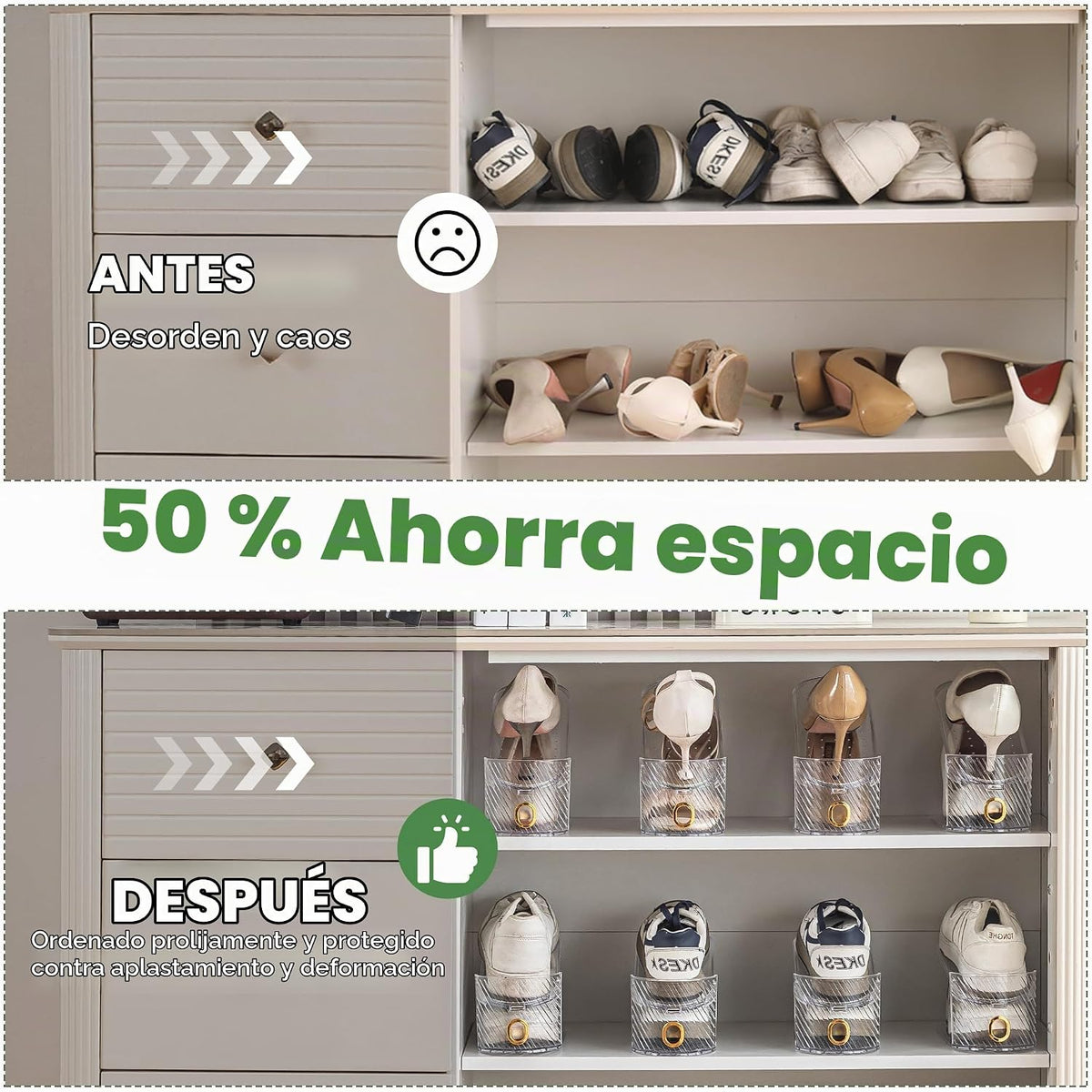 keappubest Organizador de ranura para zapatos, paquete de 20, organ...