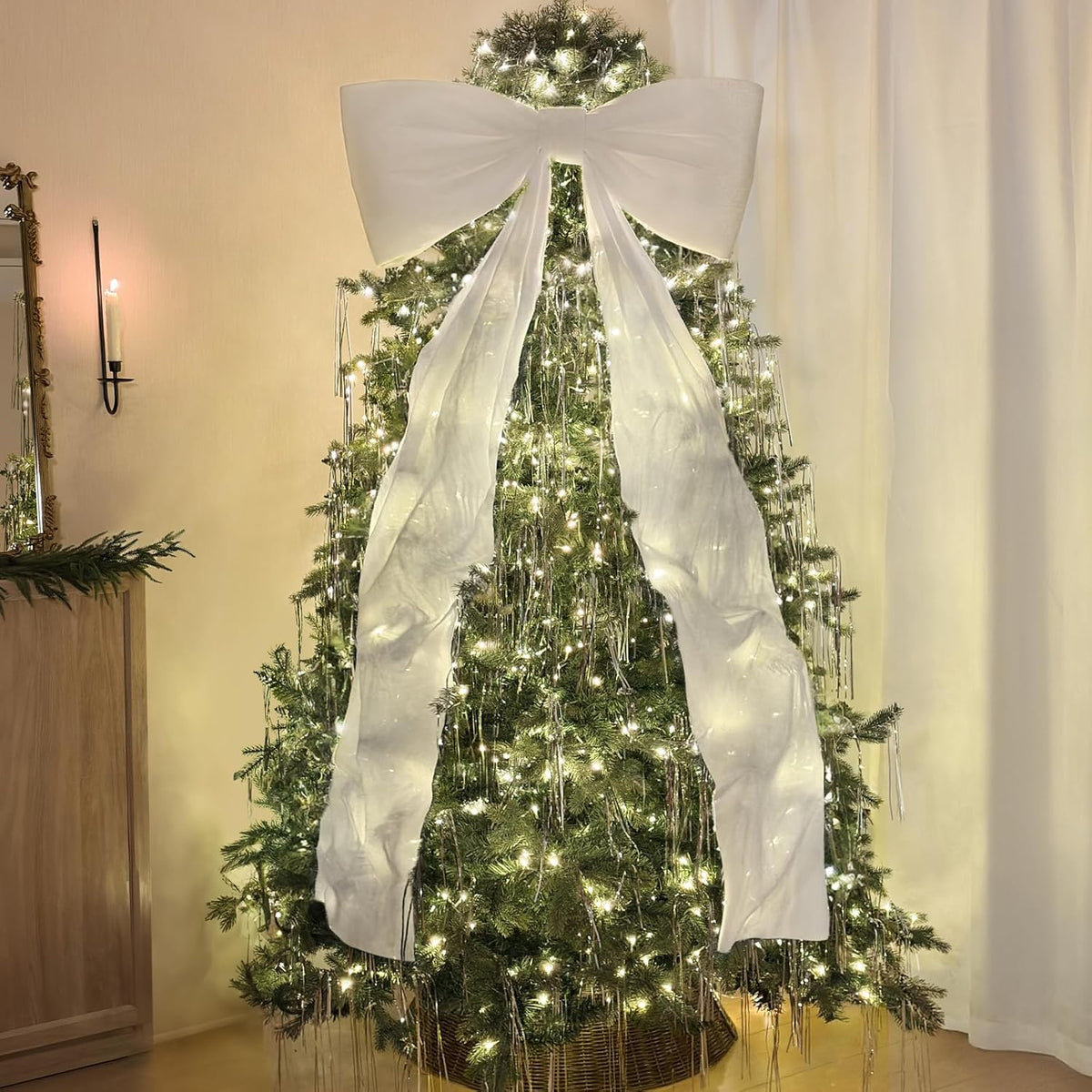 Decoraciones navideñas: lazos grandes de 6 pies para decoración de...