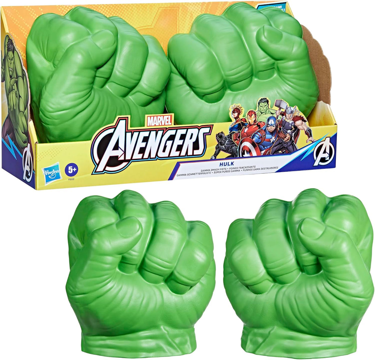 Marvel Puños de Hulk Gamma Smash, juguete de espuma suave para jueg...
