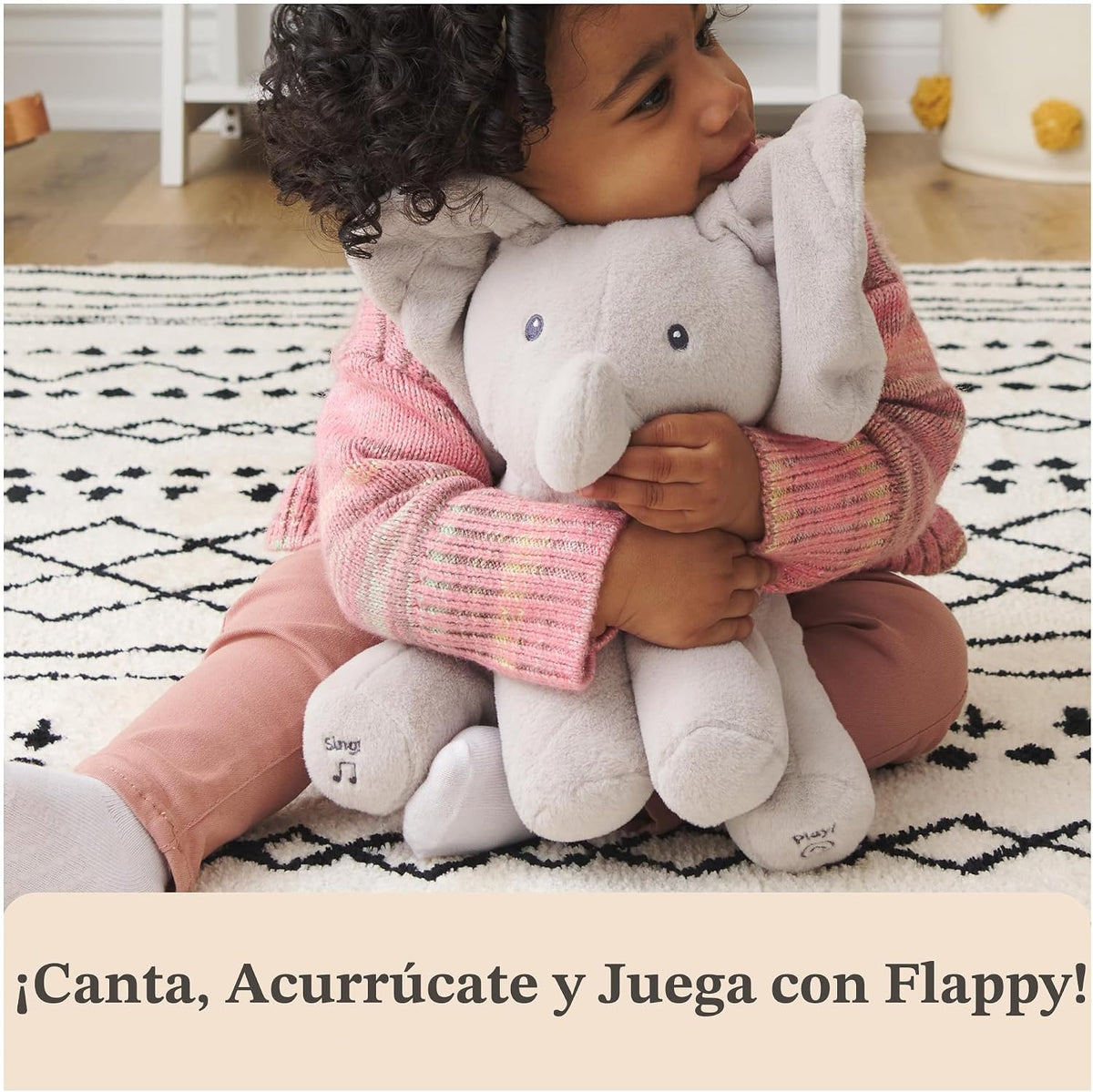 GUND Baby Flappy Elephant - Juguete musical animado interactivo de...