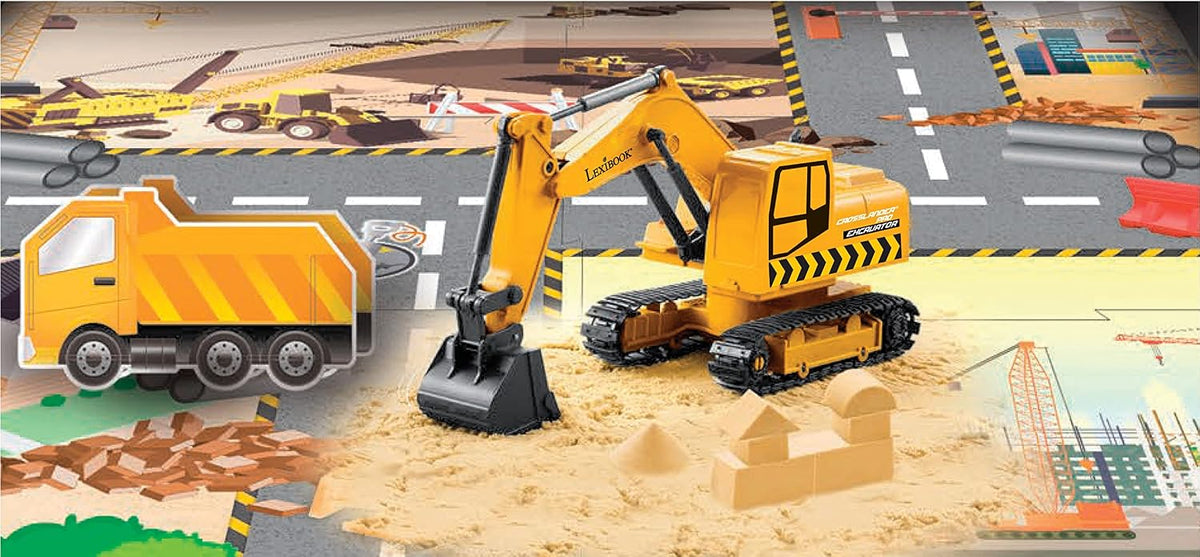 LEXiBOOK, Excavadora RC Crosslander, RCP30 | Pala automática, alfom...