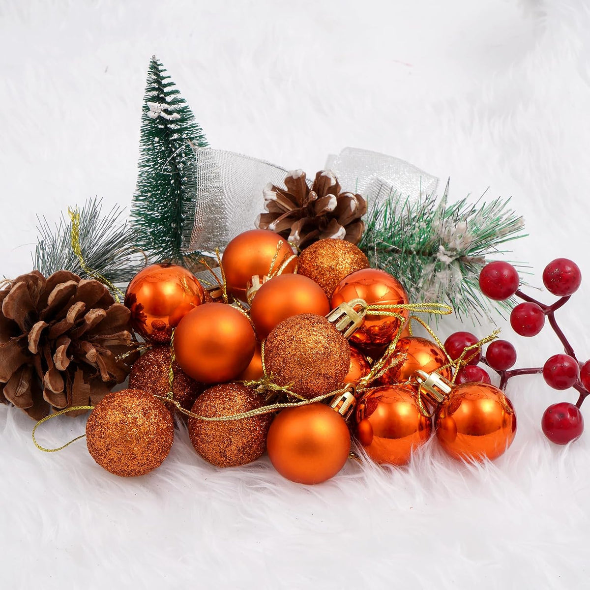 Adornos de bola de Navidad de 30 quilates, decoración de árbol de N...