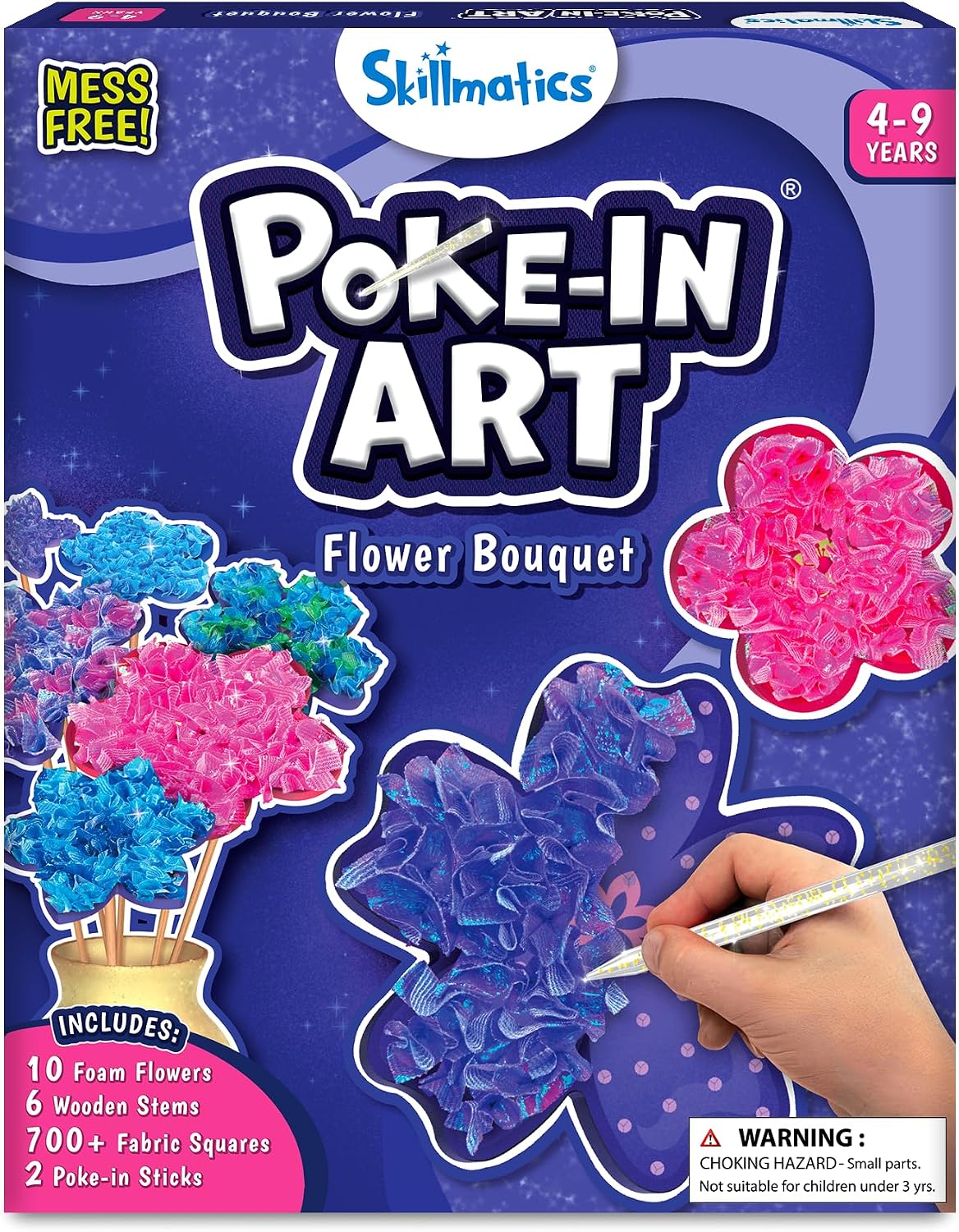 Skillmatics Poke-in Art - Ramo de flores, kit de manualidades de ma...