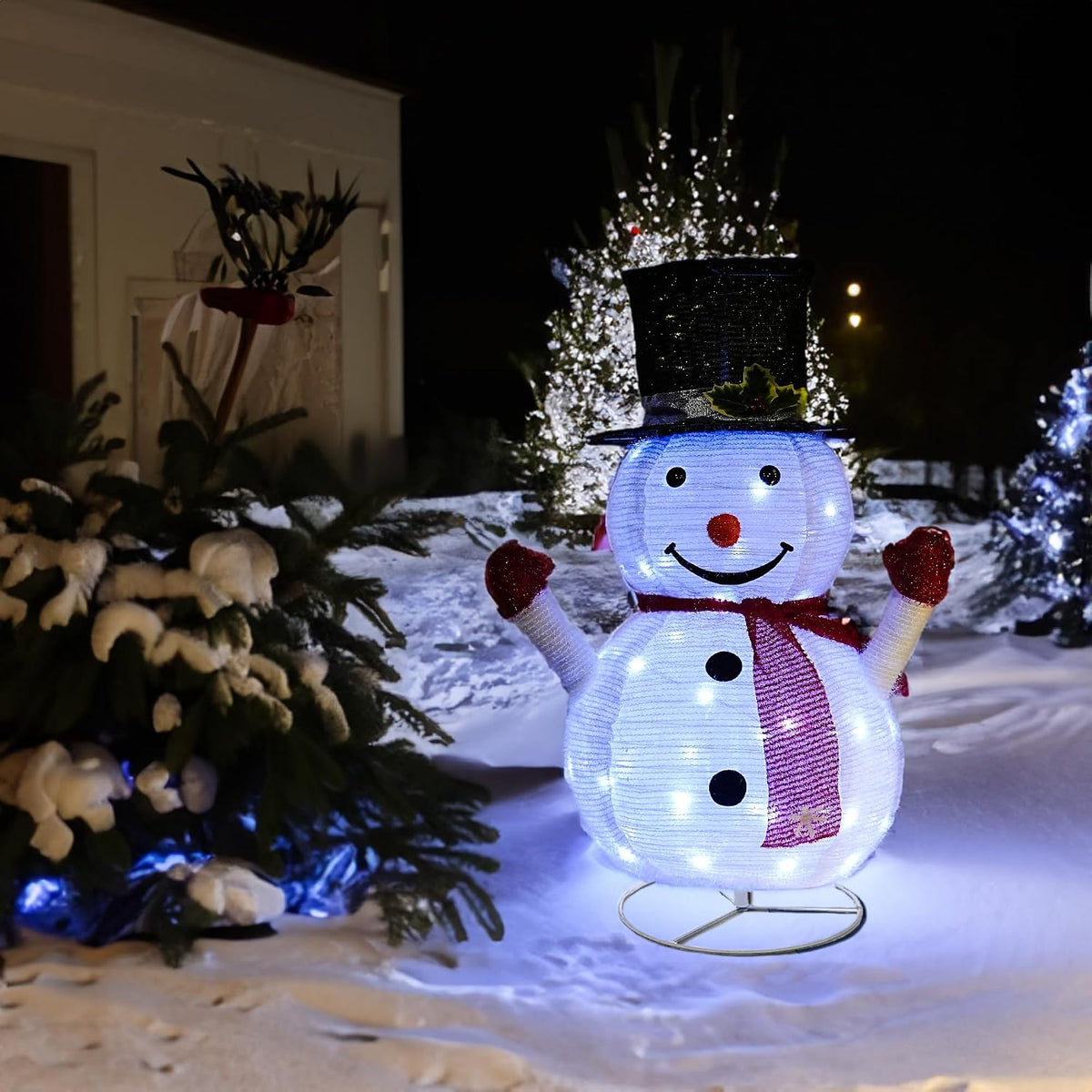 Dazzle Bright - Muñeco de nieve de Navidad, muñeco de nieve plegabl...