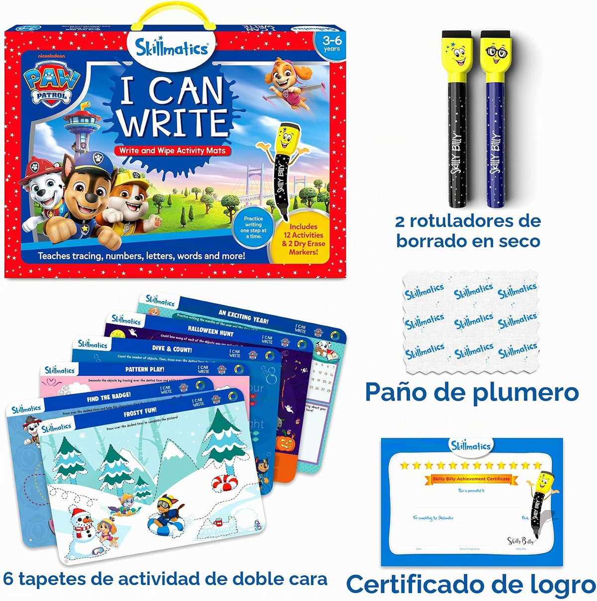 Skillmatics Puedo Escribir - Patrulla Canina, Aprendizaje Preescola...