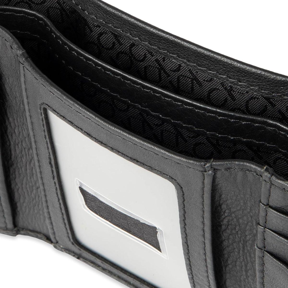 Cartera trifold de cuero con bloqueo RFID para hombre de Calvin Klein