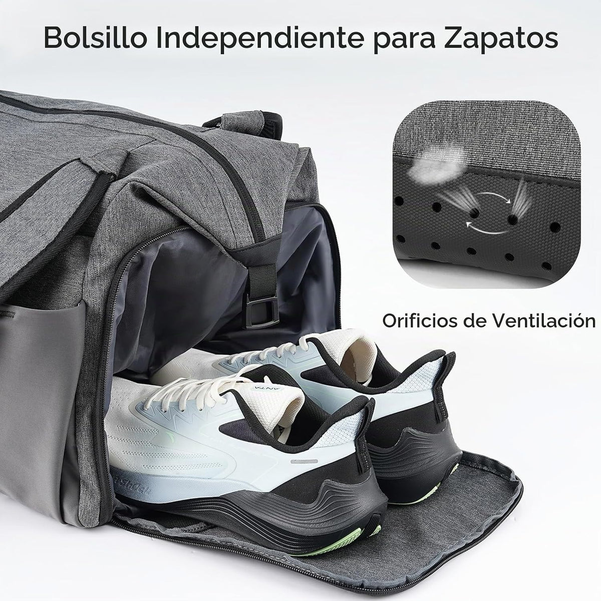Kookoomia Mochila de gimnasio con compartimento para zapatos y bols...