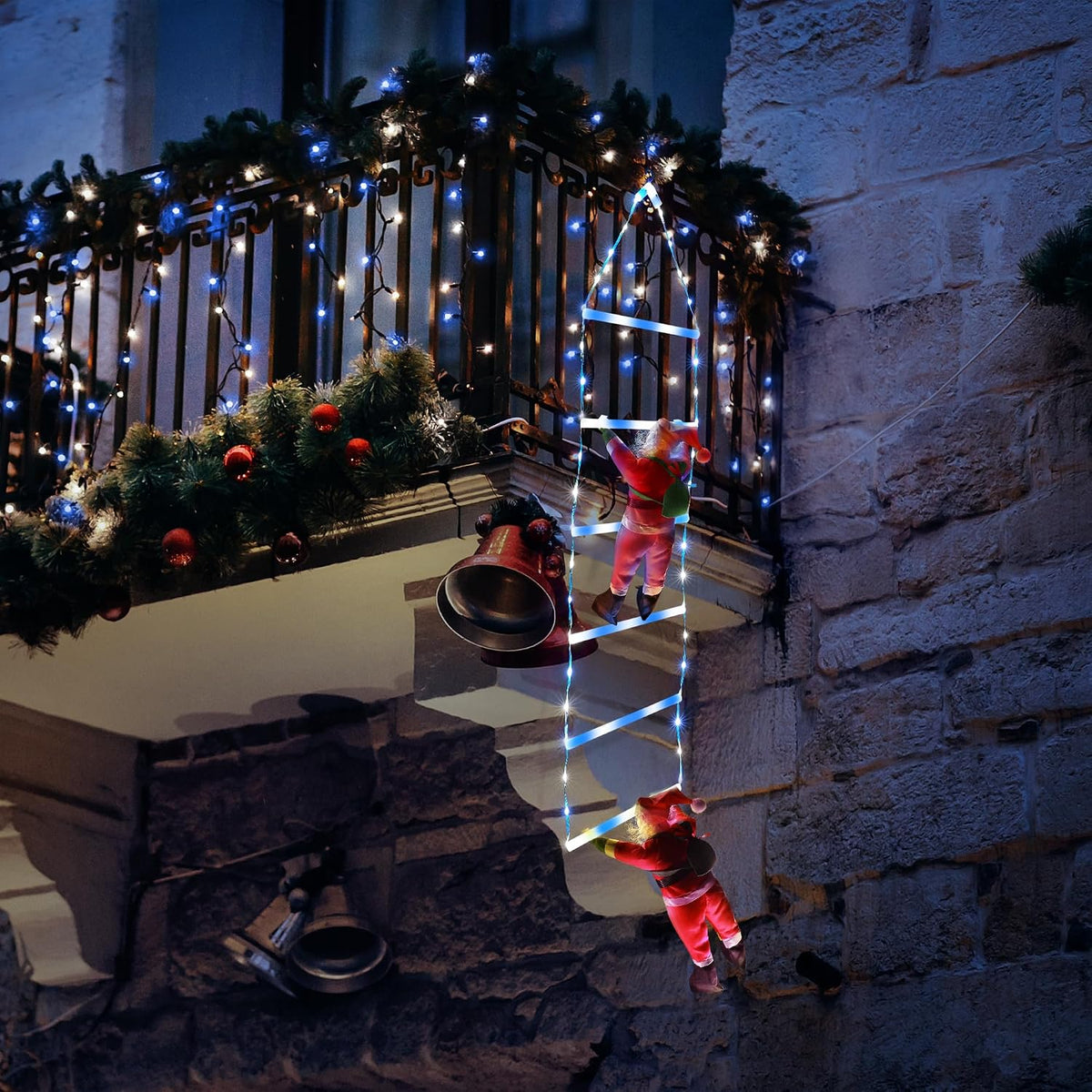 Toodour Luz LED de Navidad, luces decorativas de escalera de Navida...