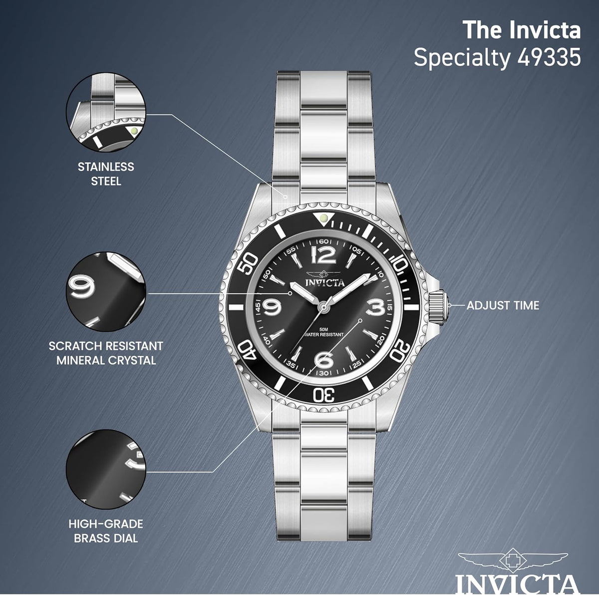 Invicta Mens Watch Stainless Steel 40mm