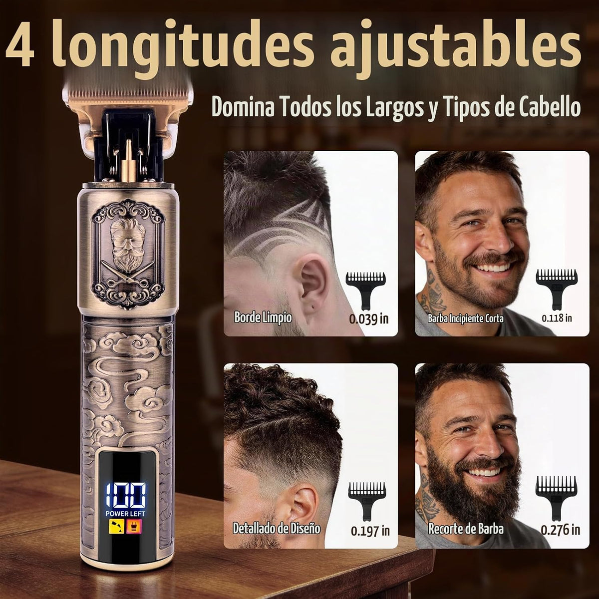 Ufree Juego de afeitadora y cortadora de pelo para barba, maquinill...