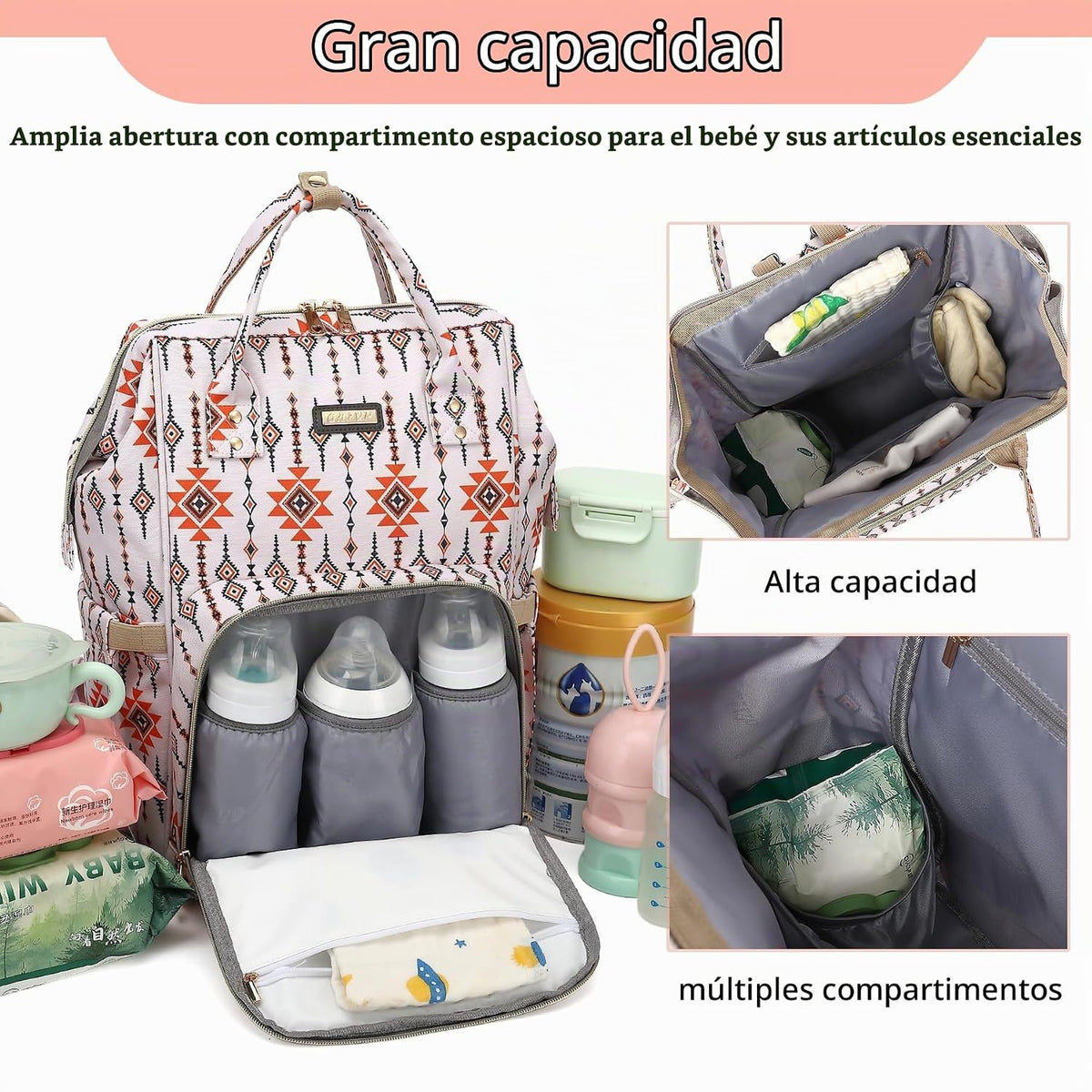 GAIVP Mochila para pañales, bolsas de pañales para bebés, niñas y n...