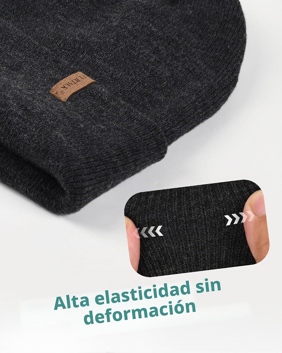 FURTALK Gorro para Hombres y Mujeres con Puños Tejido Grueso Unisex...