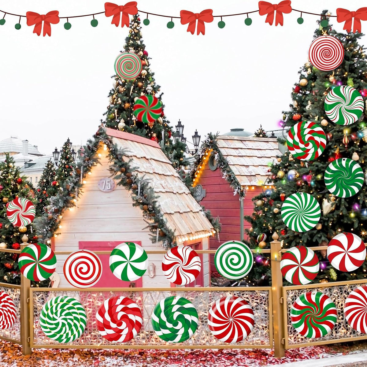 Barydat - 30 adornos de bolas de Navidad grandes, decoración de árb...