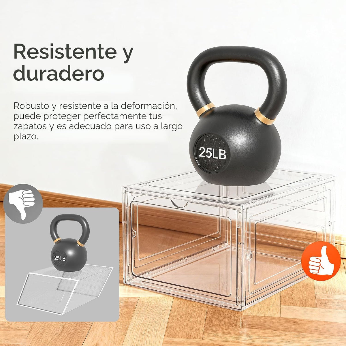 Pinkpum Caja de almacenamiento de zapatos duros mejorada, paquete d...