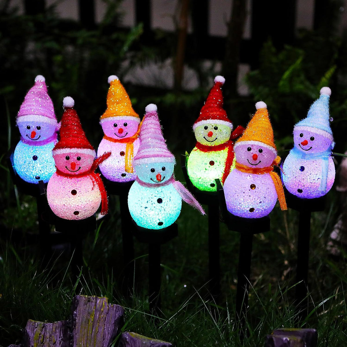 Decoraciones de Navidad para exteriores 2025 - Estacas de luz de Na...