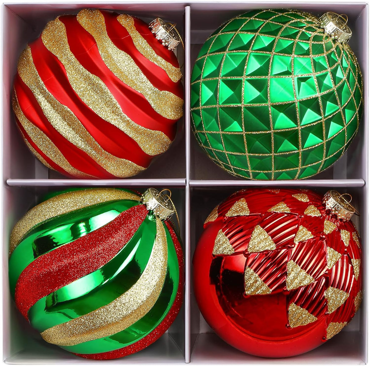 Alupssuc Adornos de bolas de Navidad grandes de 6 pulgadas\/5.906 i...
