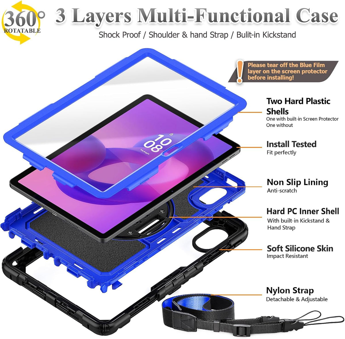 SEYMAC stock Funda para tablet Lenovo Idea Tab de 11 pulgadas\/M11...