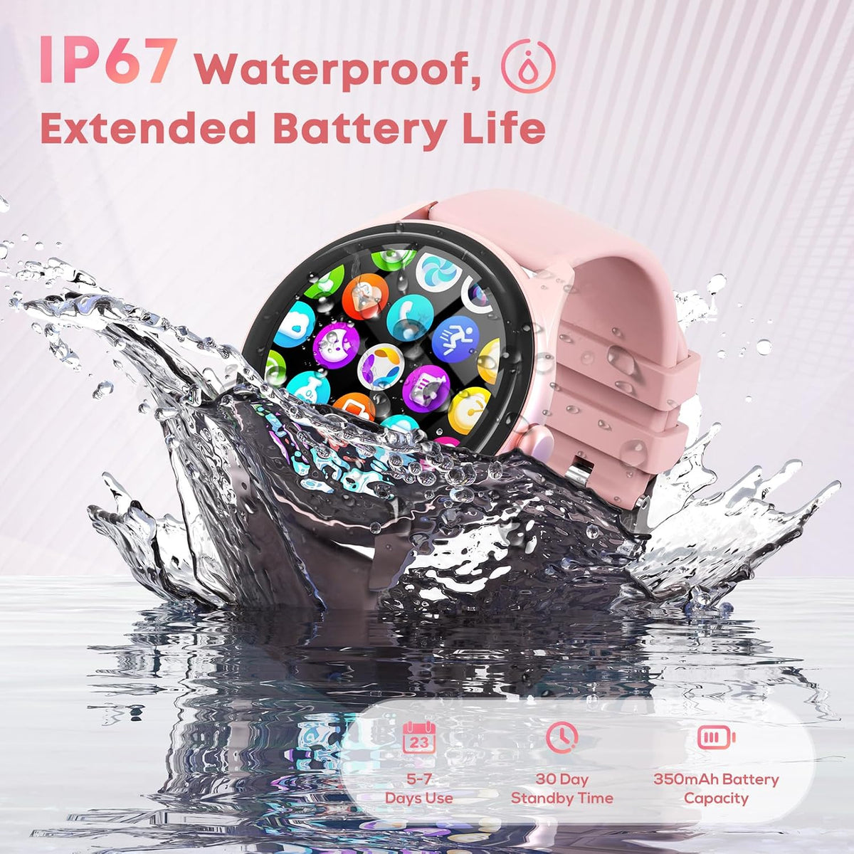 Reloj inteligente para mujer, reloj inteligente con pantalla táctil...