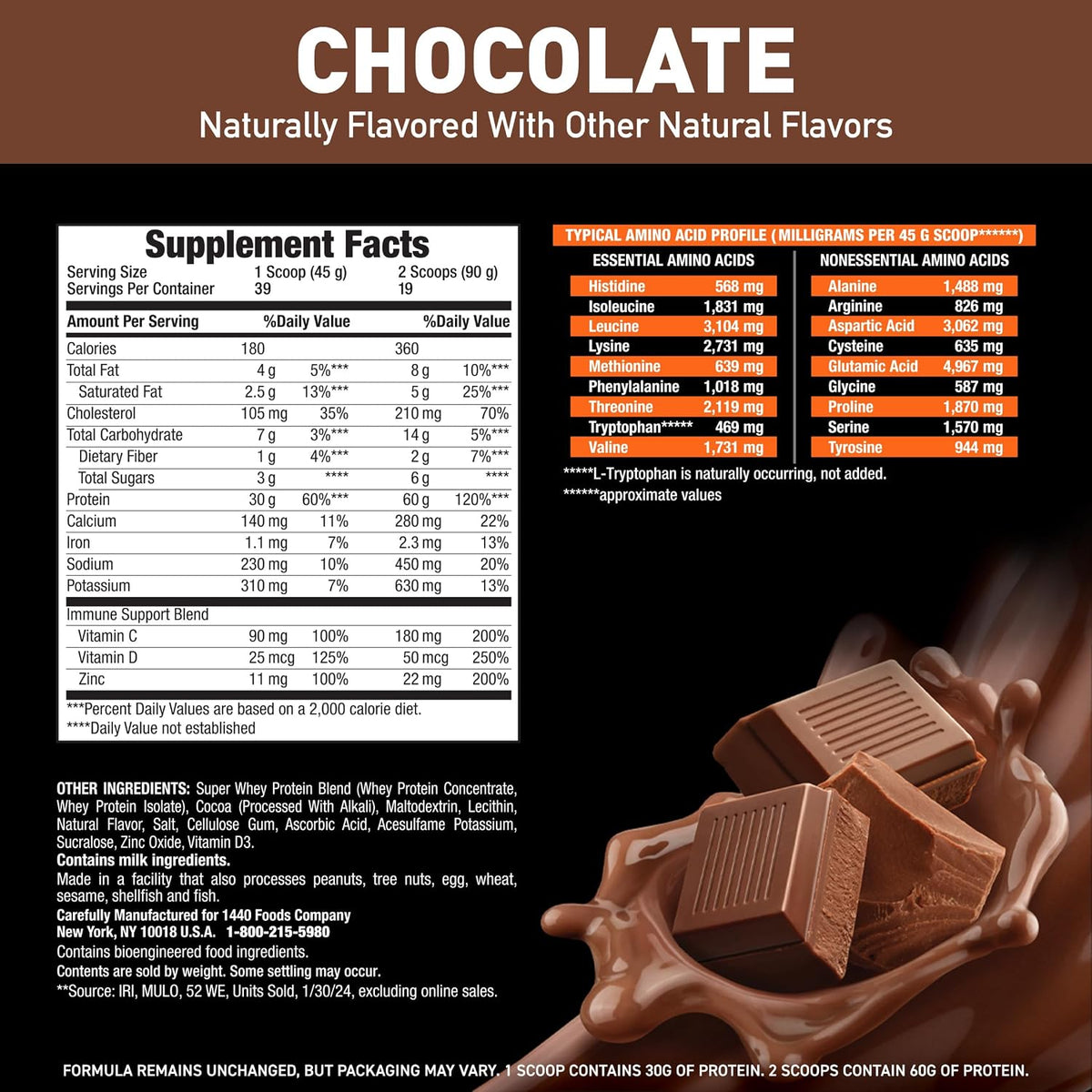 Body Fortress Proteína de suero en polvo súper avanzada, chocolate,...
