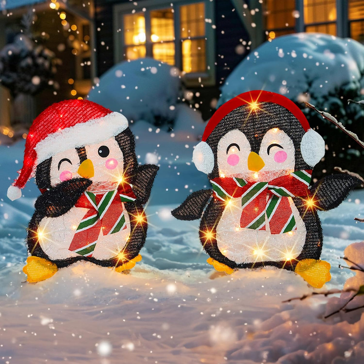 Dazzle Bright - Decoraciones navideñas para exteriores, juego de 2...