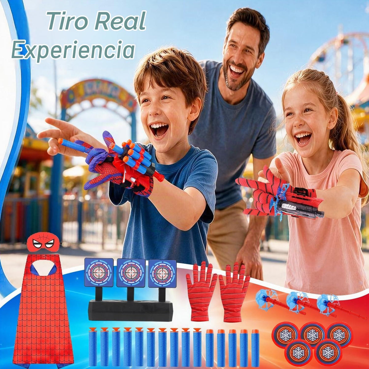 Juego de 3 juegos de tiradores de telaraña para niños, regalos de f...