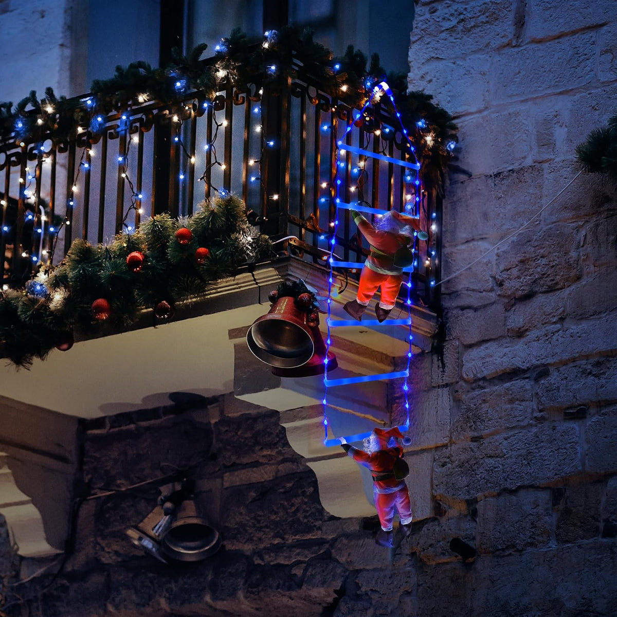 Toodour Luz LED de Navidad, luces decorativas de escalera de Navida...