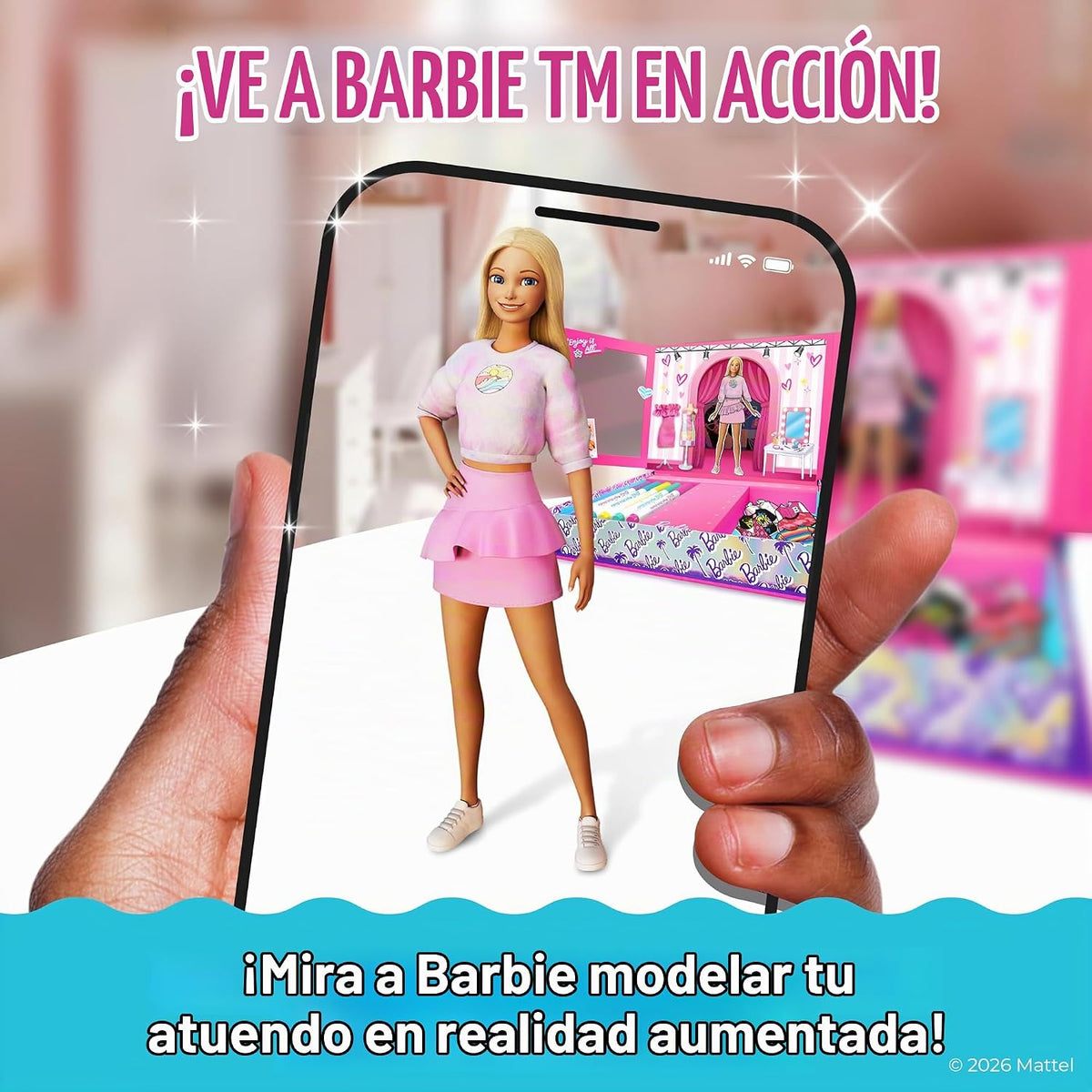 Barbie Magic Style Studio- Kit de moda de muñecas de vestir magnéti...