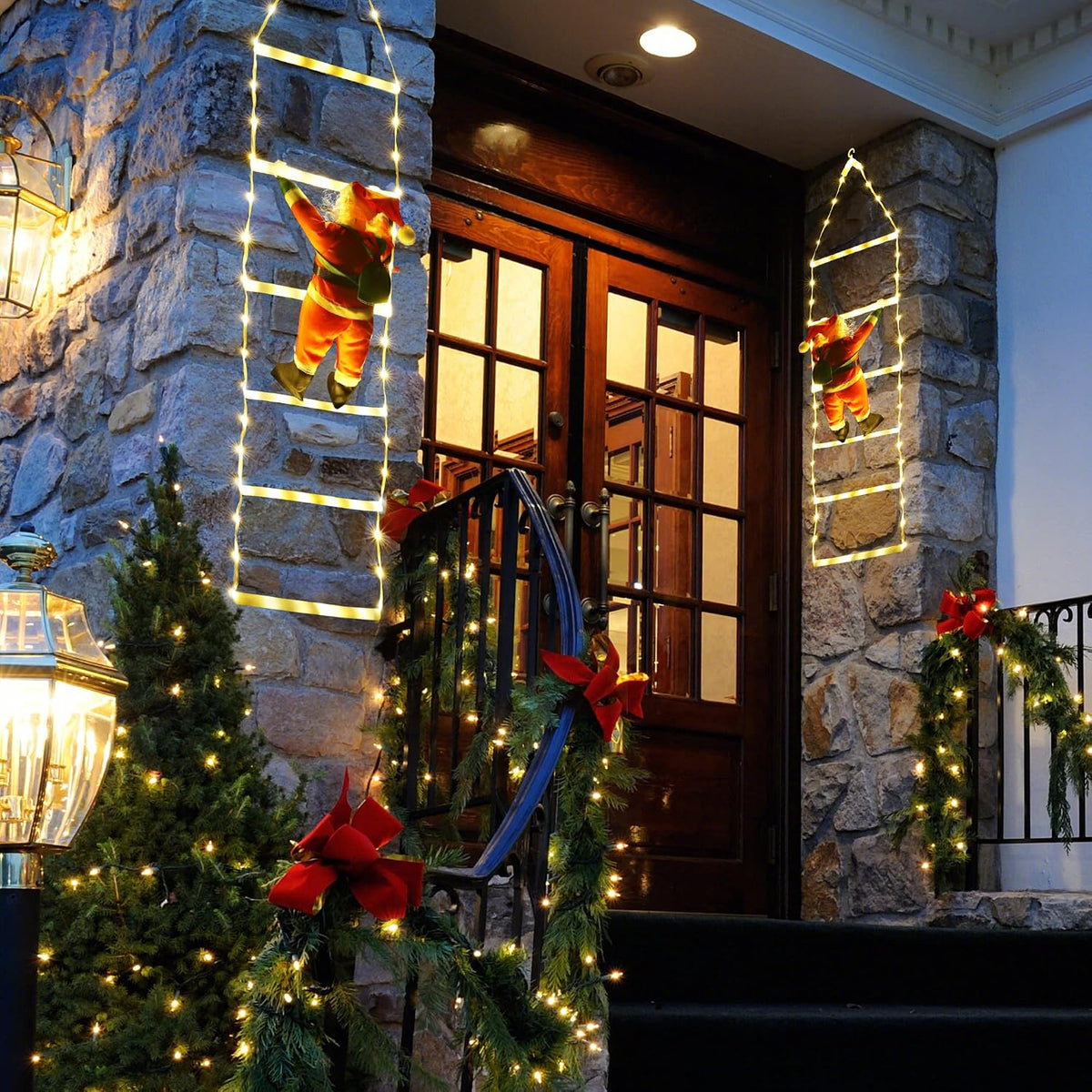 Toodour Luz LED de Navidad, luces decorativas de escalera de Navida...